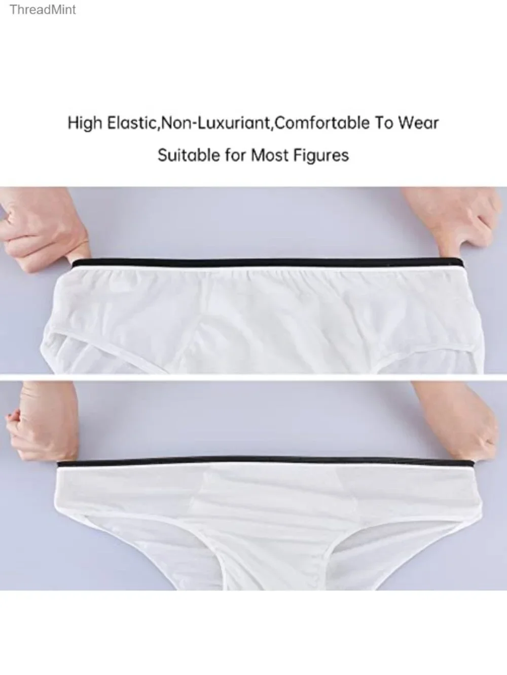20 Pack Mens Cotton Disposable Underwear Briefs Travel Portable